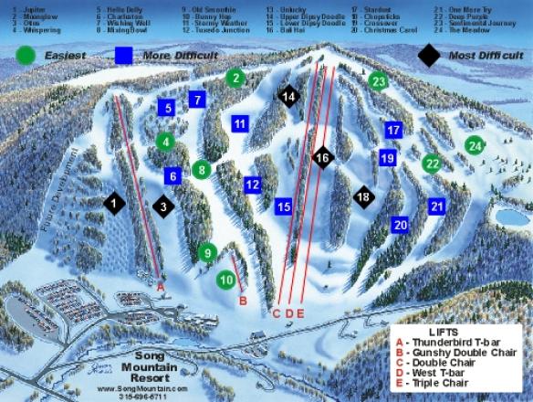 Song Trail Map SkiCNY